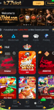 Dashboards of K77slot game.